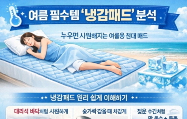 [요즘 뜨는 정보]여름철 필수템 '냉감패드' 11종 제품…비교해보니